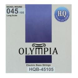 Струны для бас-гитары среднего натяжения, обмотка из никеля (45-65-85-105) OLYMPIA HQB45105