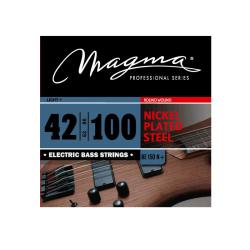 Струны для бас-гитары, Серия: Nickel Plated Steel, Калибр: 42-62-80-100, Обмотка: круглая, никелиров... MAGMA STRINGS BE150N+