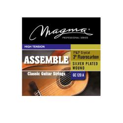 Струны для классической гитары, Серия: Assemble 1&2 Nylon, 3 Fluorocarbon Silver Plated Wound, Обмотка: посеребрёная, Натяжение: High Tension. MAGMA STRINGS GC120A