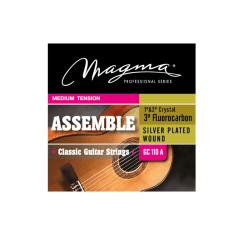 Струны для классической гитары, Серия: Assemble 1&2 Nylon, 3 Fluorocarbon Silver Plated Wound, Обмотка: посеребрёная, Натяжение: Medium Tension. MAGMA STRINGS GC110A