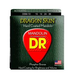 DRAGON SKIN струны для мандолины с прозрачным покрытием, 10-36 DR STRINGS DSM-10