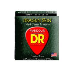 DRAGON SKIN струны для мандолины с прозрачным покрытием, 11-40 DR STRINGS DSM-11