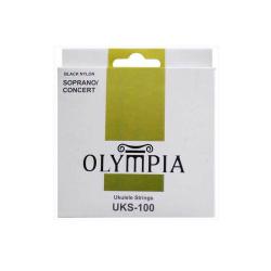 Струны для укулеле чёрный нейлон / сопрано концерт OLYMPIA UKS100