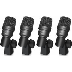 Комплект микрофонов для барабанной становки (7 шт.): 1 для бочки, 4 для томов, 2 для хай-хета, с креплениями, в кейсе 	 BEHRINGER BC1200
