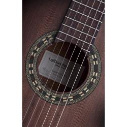 Леворукая классическая гитара, верхняя дека: ель, задняя дека и обечайка: махагон, гриф: махагон, накладка: овангкол, цвет: antique brown satin LA MANCHA Granito 32 AB-L
