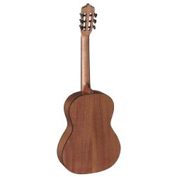 Леворукая классическая гитара, размер 7/8, ширина грифа у верхнего порожка: 47мм, верхняя дека: ель, задняя дека и обечайка: махагон, гриф: нато, накладка: овангкол, цвет: natural satin open pore LA MANCHA Rubinito LSM/63-N-L