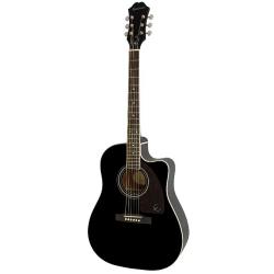 Электроакустическая гитара, цвет черный EPIPHONE AJ-220SCE Ebony