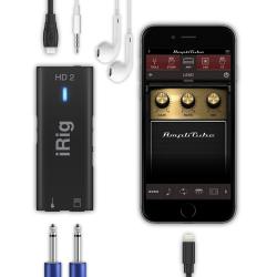 Компактный аудио интерфейс для гитары/баса с подключением к iOS и Mac IK MULTIMEDIA iRig HD 2