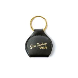 Чехол-брелок для медиаторов, золотое лого, кожа, черный DUNLOP 5200SI Picker's Pouch