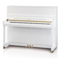 Пианино, банкетка в комплекте, высота 122 см, белый полированный, Индонезиия KAWAI K300 WH/P