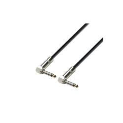 Инструментальный кабель 6,3 угловой Jack mono-6,3 угловой Jack mono, 0,15м ADAM HALL K3 IRR 0015