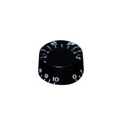 Ручка потенциометра Les Paul (дюймовый размер), цилиндр, Black, embossed GOTOH H-SKB-110I
