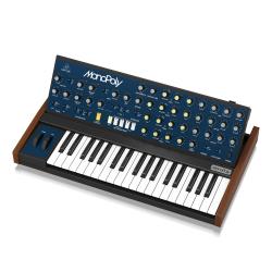 Аналоговый синтезатор, 4-голосная полифония, 37 полноразмерных клавиш, полувзвешенная динамическая клавиатура BEHRINGER MONOPOLY