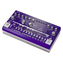 Аналоговый басовый синтезатор с 16-ступенчатым секвенсором и фильтрами VCO, VCF и VCA, прозрачный фиолетовый BEHRINGER TD-3-GP