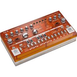 Аналоговый басовый синтезатор с 16-ступенчатым секвенсором и фильтрами VCO, VCF и VCA, прозрачный оранжевый BEHRINGER TD-3-TG