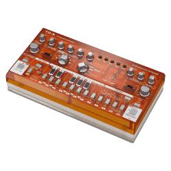 Аналоговый басовый синтезатор с 16-ступенчатым секвенсором и фильтрами VCO, VCF и VCA, прозрачный оранжевый BEHRINGER TD-3-TG