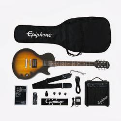 Комплект электрогитара, комбо 10 Вт, чехол, кабель, тюнер, ремень EPIPHONE Les Paul Electric Guitar Player Pack Vintage Sunburst