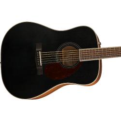 Электроакустическая гитара, цвет черный, кейс в комплекте FENDER PM-1E DREAD MAH, BLK TOP
