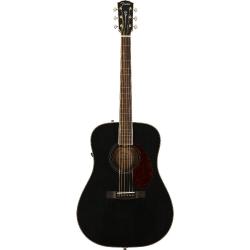 Электроакустическая гитара, цвет черный, кейс в комплекте FENDER PM-1E DREAD MAH, BLK TOP