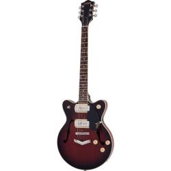 Полуакустическая гитара, цвет - коричневый GRETSCH G2655-P90 Streamliner Jr. Double-Cut P90 Claret Burst