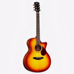 Электроакустическая гитара, цвет вишневый санберст, в комплекте чехол KEPMA F0-GA Top Gloss BS