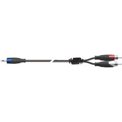 Компонентный кабель, 3 метра, разъёмы Stereo Mini Jack Male - 2 RCA QUIK LOK SX40-3K