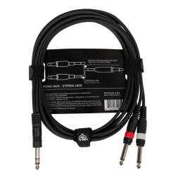 Готовый компонентный кабель, разъемы 2 mono jack - stereo jack, 3 метра ROCKDALE ROCKDALE-14S-3M