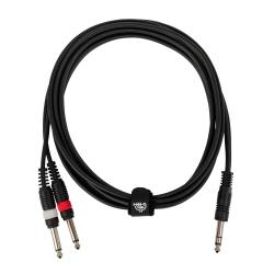 Готовый компонентный кабель, разъемы 2 mono jack - stereo jack, 3 метра ROCKDALE ROCKDALE-14S-3M