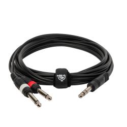 Готовый компонентный кабель, разъемы 2 mono jack - stereo jack, 3 метра ROCKDALE ROCKDALE-14S-3M