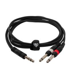 Готовый компонентный кабель, разъемы 2 mono jack - stereo jack, 2 метра ROCKDALE XC-14S-2M