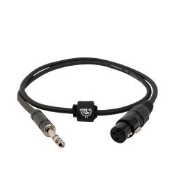 Готовый микрофонный кабель, разъемы XLR female X stereo jack male, длина 1 м, черный ROCKDALE XF001-1M