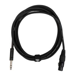 Готовый микрофонный кабель, разъемы XLR female X stereo jack male, длина 3 м, черный ROCKDALE XF001-3M