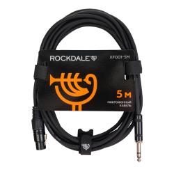 Готовый микрофонный кабель, разъемы XLR female X stereo jack male, длина 5 м, черный ROCKDALE XF001-5M