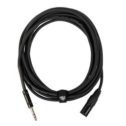 Готовый микрофонный кабель, разъемы XLR male X stereo jack male, длина 5 м, черный ROCKDALE XJ001-5M