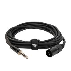 Готовый микрофонный кабель, разъемы XLR male X stereo jack male, длина 5 м, черный ROCKDALE XJ001-5M