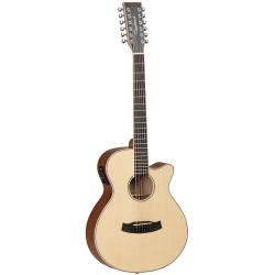 Электроакустичкская гитара, тип корпуса - 12 String Superfolk с вырезом и Электроникой Premium Plus EQ TANGLEWOOD TW12 CE
