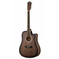 Акустическая гитара, с вырезом, коричневый санберст NARANDA HS-4140-TBS