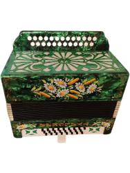 Гармонь Тульская-301М 25х25-III с двумя ремнями, зеленая ТУЛЬСКАЯ ГАРМОНЬ G-21-GR