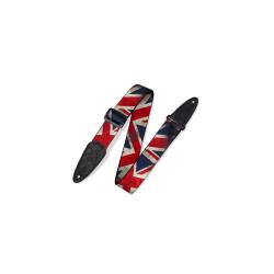 Ремень для гитары, полиэстер, британский флаг LEVY'S MDP-UK
