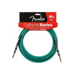 Инструментальный кабель 6 метров, цвет зеленый FENDER 20' Califirnia Instrument Cable Surf Green