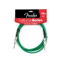 Инструментальный кабель, 3 м, бескислородная медь, цвет зеленый FENDER 10' Califirnia Cable Surf Green