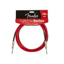 Инструментальный кабель, 3 м, бескислородная медь, цвет красный FENDER 10' Califirnia Cable Candy Apple Red