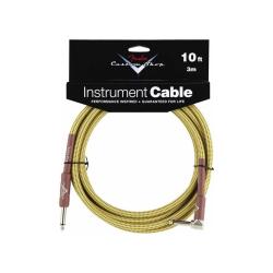 Инструментальный кабель, 3 м, твидовая оболочка FENDER Custom Shop 10' Angle Instrument Cable Tweed