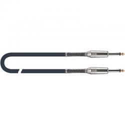 Готовый инструментальный кабель, 1 метр, разъемы Mono Jack прямые металлические, цвет черный QUIK LOK S200-1 BK