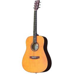 Акустическая гитара, дредноут, корпус липа, цвет натуральный, матовый BEAUMONT DG80/NA