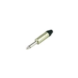 Джек моно, кабельный, 6.3 мм,  цвет никель, колпачок из термопластика AMPHENOL QM2P