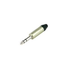 Джек стерео, кабельный, 6.3 мм,  цвет никель, колпачок из термопластика AMPHENOL QS3P