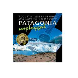Струны для 12-струнной акустической гитары 10-48, Серия: Patagonia Unplugged - 85/15, Калибр: 10-14-22-28-38-48, Обмотка: круглая, бронзовый сплав, Натяжение: Light. MAGMA STRINGS GA120G12