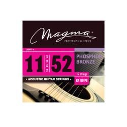 Струны для 12-струнной акустической гитары 11-52, Серия: Phosphor Bronze, Калибр: 11-15-23-32-42-52,... MAGMA STRINGS GA130PB12