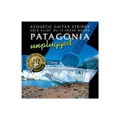 Струны для 12-струнной акустической гитары 12-54, Серия: Patagonia Unplugged - 85/15, Калибр: 12-16-24-34-44-54, Обмотка: круглая, бронзовый сплав, Натяжение: Medium Light. MAGMA STRINGS GA140G12